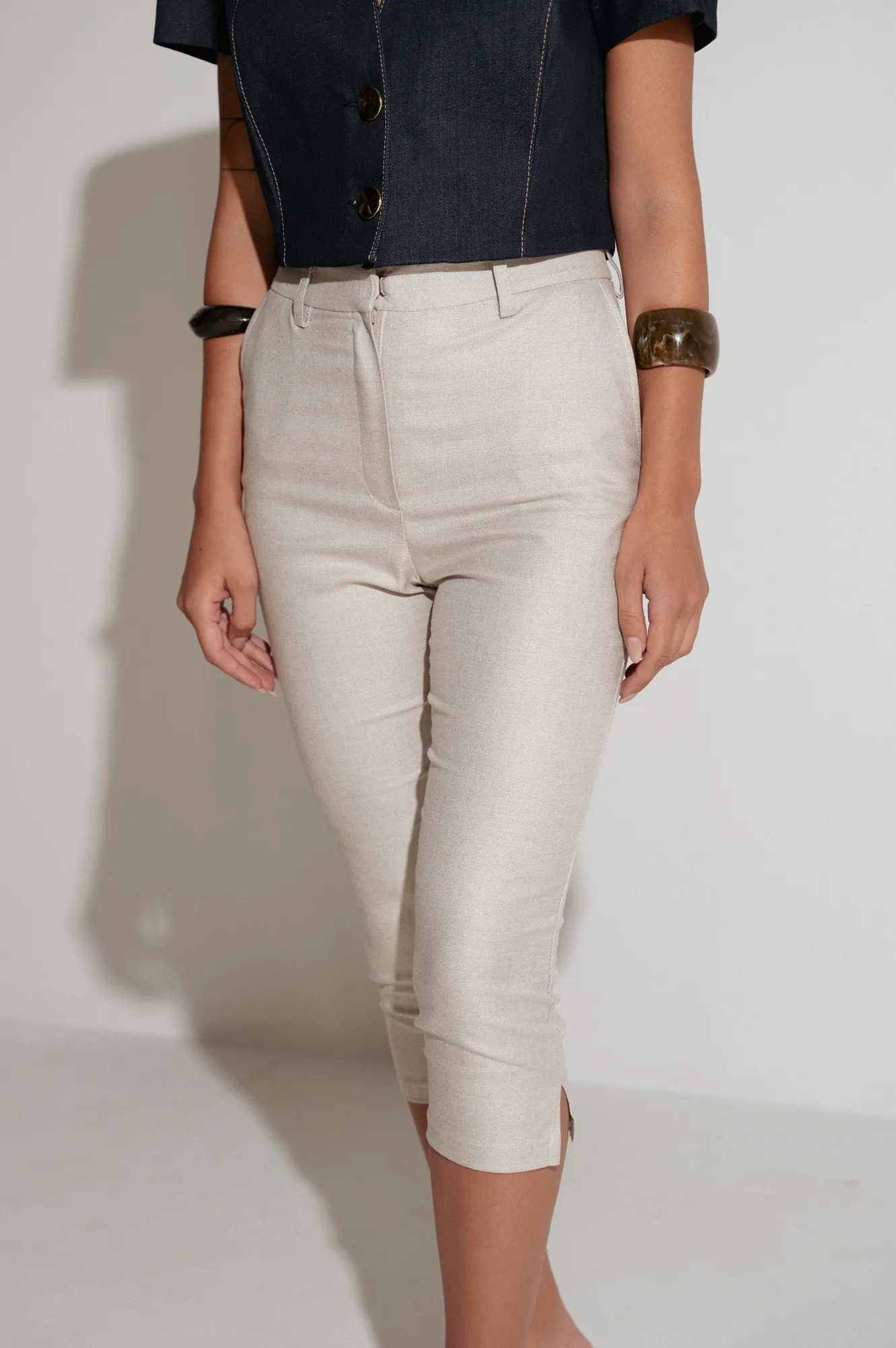 CAPRI ARMATURE PANTS - UNITED BEIGE — detail