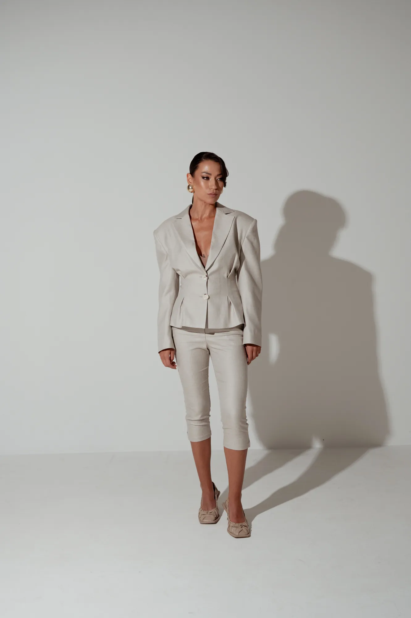 CAPRI ARMATURE PANTS - UNITED BEIGE — front